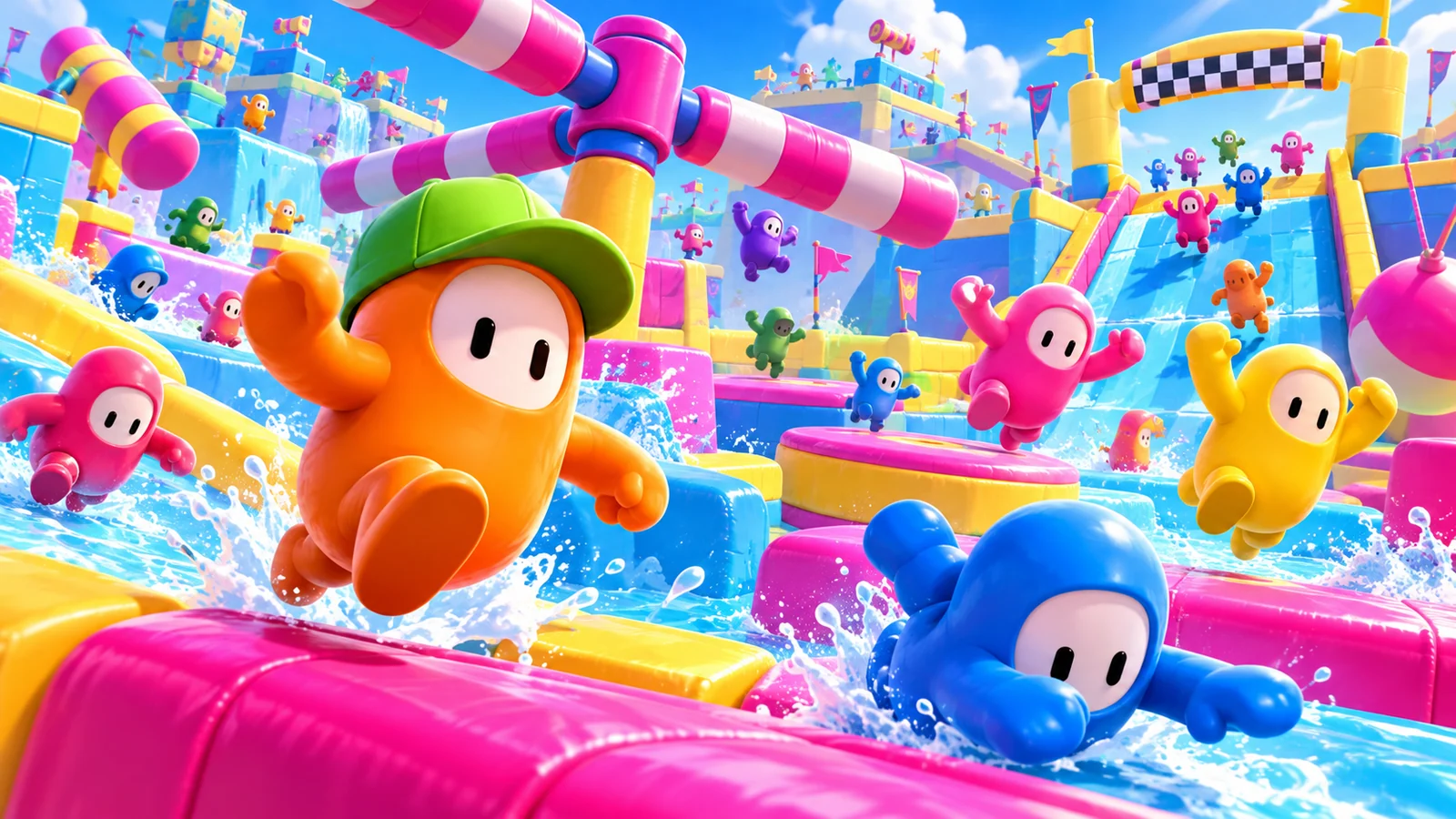 Stumble Guys game-inspired editorial illustration